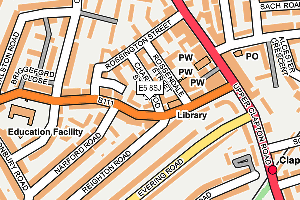 E5 8SJ map - OS OpenMap – Local (Ordnance Survey)