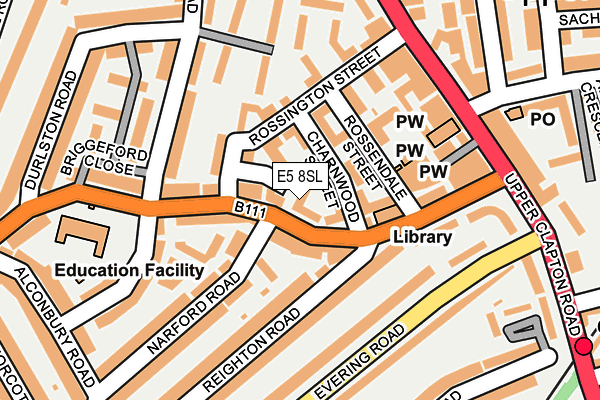 E5 8SL map - OS OpenMap – Local (Ordnance Survey)