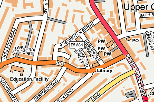 E5 8SN map - OS OpenMap – Local (Ordnance Survey)