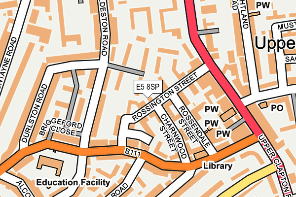 E5 8SP map - OS OpenMap – Local (Ordnance Survey)