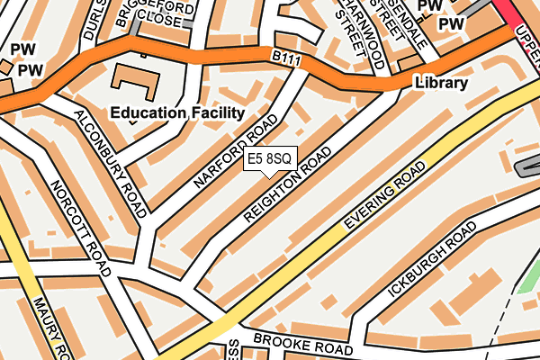 E5 8SQ map - OS OpenMap – Local (Ordnance Survey)