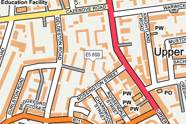 E5 8SS map - OS OpenMap – Local (Ordnance Survey)