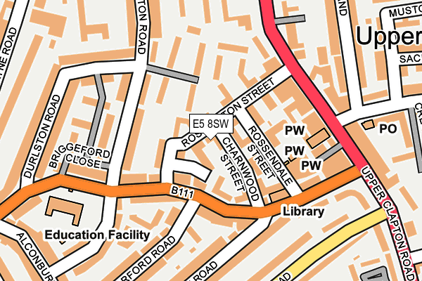 E5 8SW map - OS OpenMap – Local (Ordnance Survey)