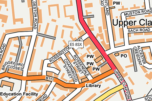 E5 8SX map - OS OpenMap – Local (Ordnance Survey)