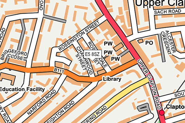 E5 8SZ map - OS OpenMap – Local (Ordnance Survey)