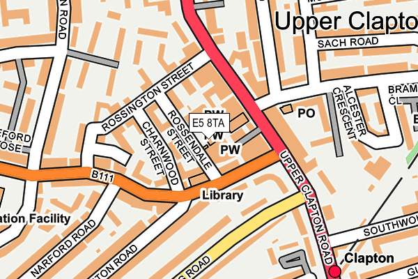 E5 8TA map - OS OpenMap – Local (Ordnance Survey)
