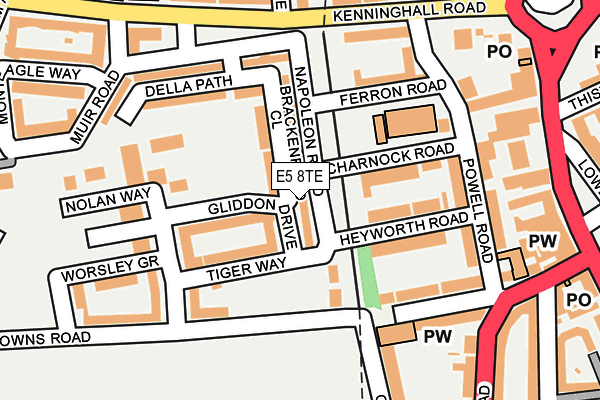 E5 8TE map - OS OpenMap – Local (Ordnance Survey)