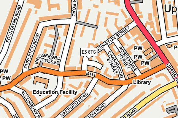 E5 8TS map - OS OpenMap – Local (Ordnance Survey)