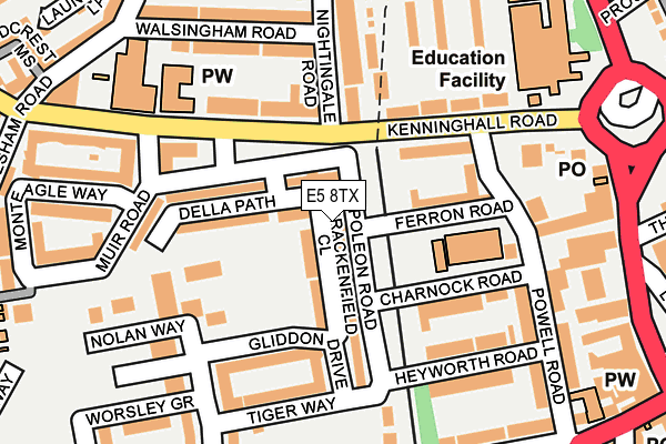 E5 8TX map - OS OpenMap – Local (Ordnance Survey)