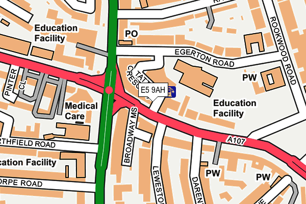 E5 9AH map - OS OpenMap – Local (Ordnance Survey)