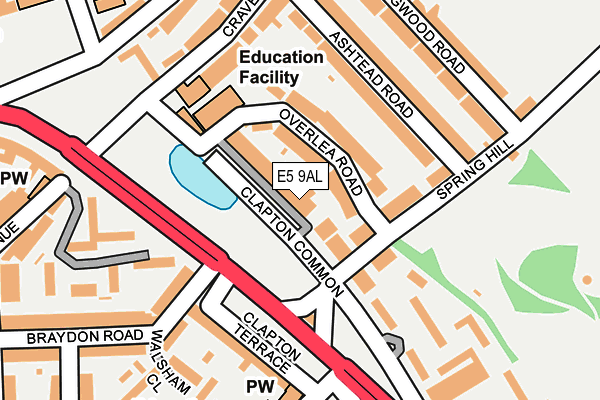 E5 9AL map - OS OpenMap – Local (Ordnance Survey)