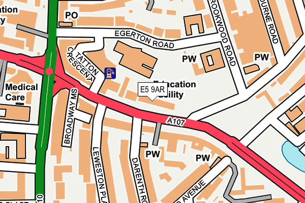 E5 9AR map - OS OpenMap – Local (Ordnance Survey)