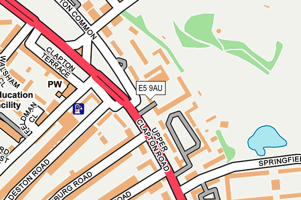 E5 9AU map - OS OpenMap – Local (Ordnance Survey)