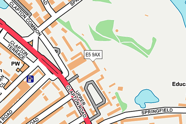 E5 9AX map - OS OpenMap – Local (Ordnance Survey)