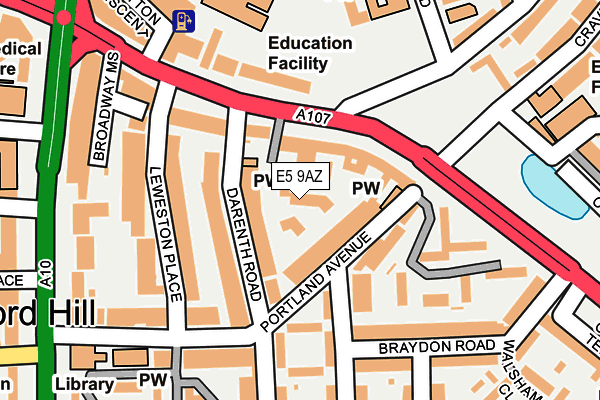 E5 9AZ map - OS OpenMap – Local (Ordnance Survey)