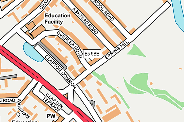 E5 9BE map - OS OpenMap – Local (Ordnance Survey)