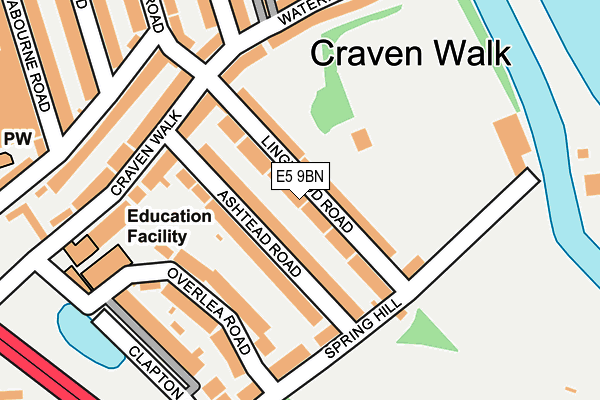 E5 9BN map - OS OpenMap – Local (Ordnance Survey)