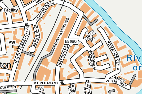 E5 9BQ map - OS OpenMap – Local (Ordnance Survey)