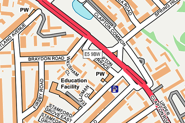 E5 9BW map - OS OpenMap – Local (Ordnance Survey)