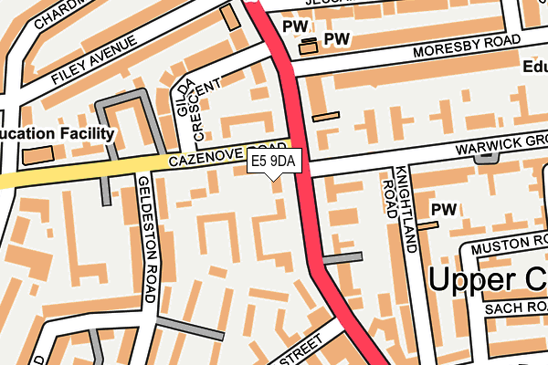 E5 9DA map - OS OpenMap – Local (Ordnance Survey)