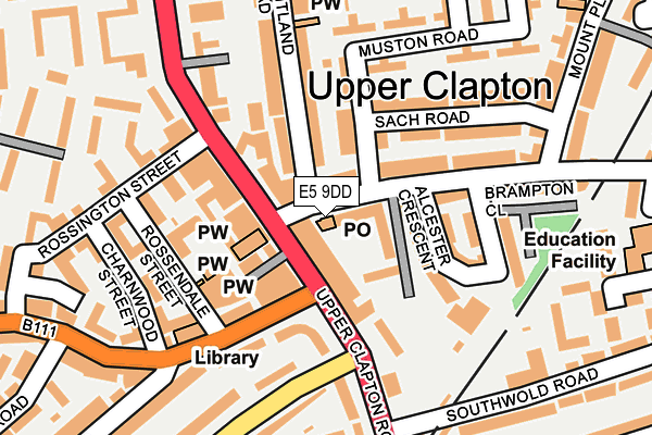 E5 9DD map - OS OpenMap – Local (Ordnance Survey)