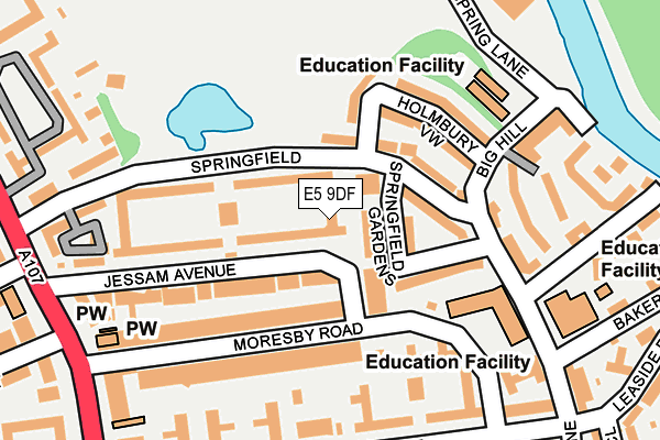 E5 9DF map - OS OpenMap – Local (Ordnance Survey)