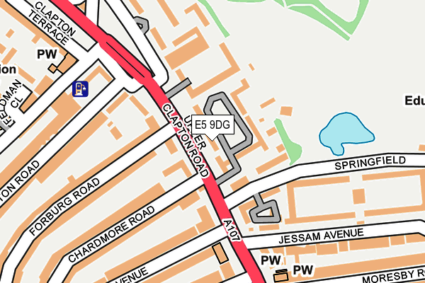 E5 9DG map - OS OpenMap – Local (Ordnance Survey)
