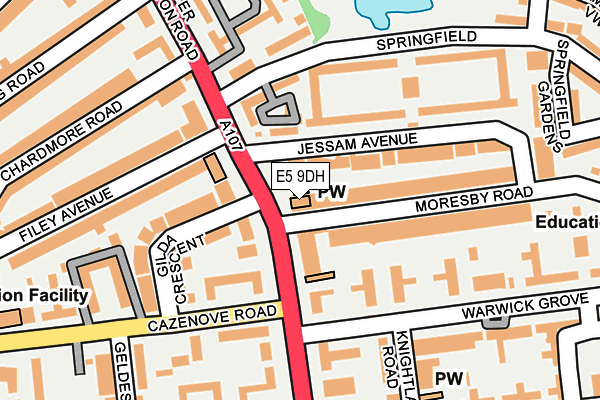 E5 9DH map - OS OpenMap – Local (Ordnance Survey)