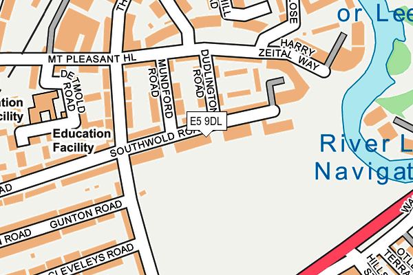 E5 9DL map - OS OpenMap – Local (Ordnance Survey)