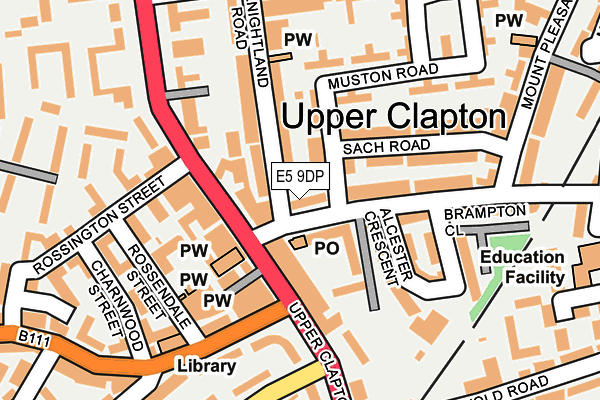 E5 9DP map - OS OpenMap – Local (Ordnance Survey)