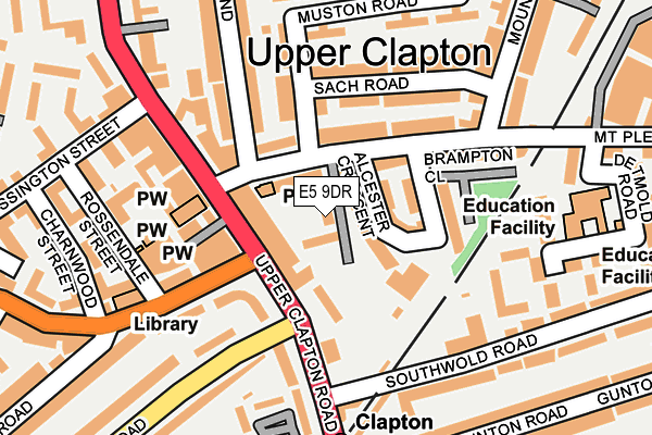 E5 9DR map - OS OpenMap – Local (Ordnance Survey)