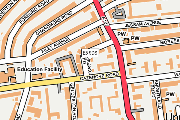 E5 9DS map - OS OpenMap – Local (Ordnance Survey)