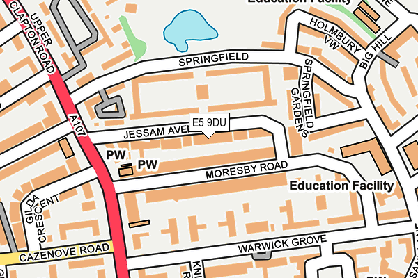 E5 9DU map - OS OpenMap – Local (Ordnance Survey)