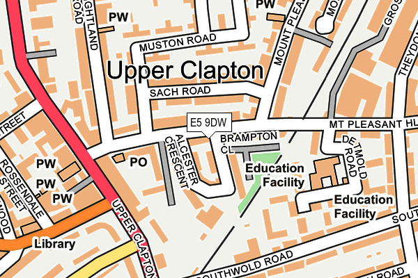 E5 9DW map - OS OpenMap – Local (Ordnance Survey)