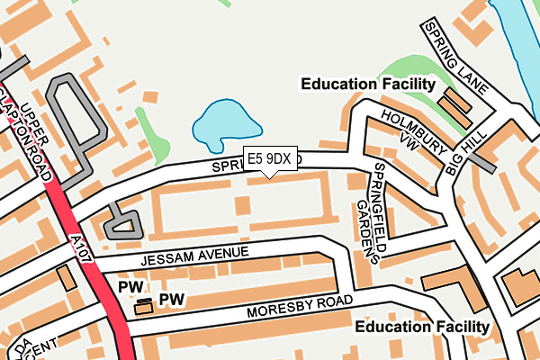 E5 9DX map - OS OpenMap – Local (Ordnance Survey)