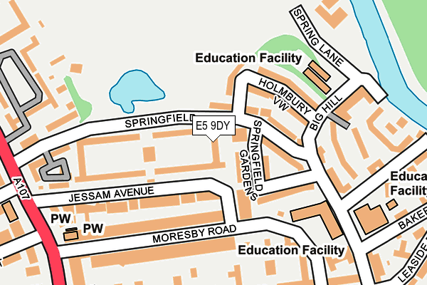 E5 9DY map - OS OpenMap – Local (Ordnance Survey)