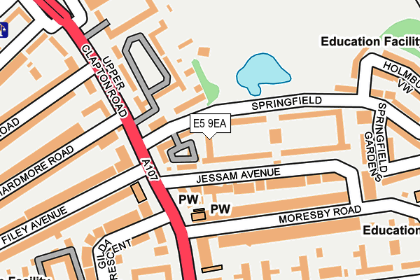 E5 9EA map - OS OpenMap – Local (Ordnance Survey)