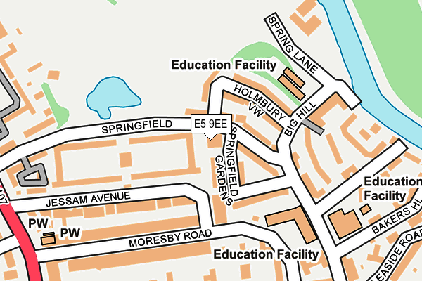 E5 9EE map - OS OpenMap – Local (Ordnance Survey)