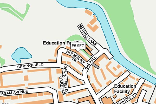 E5 9EG map - OS OpenMap – Local (Ordnance Survey)