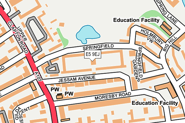 E5 9EJ map - OS OpenMap – Local (Ordnance Survey)