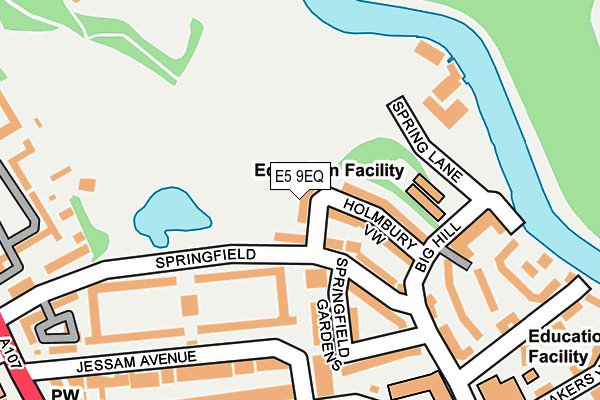 E5 9EQ map - OS OpenMap – Local (Ordnance Survey)