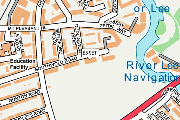 E5 9ET map - OS OpenMap – Local (Ordnance Survey)