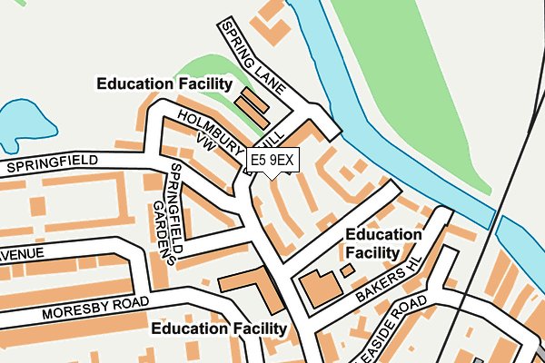 E5 9EX map - OS OpenMap – Local (Ordnance Survey)
