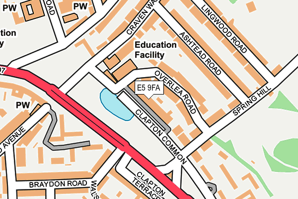 E5 9FA map - OS OpenMap – Local (Ordnance Survey)