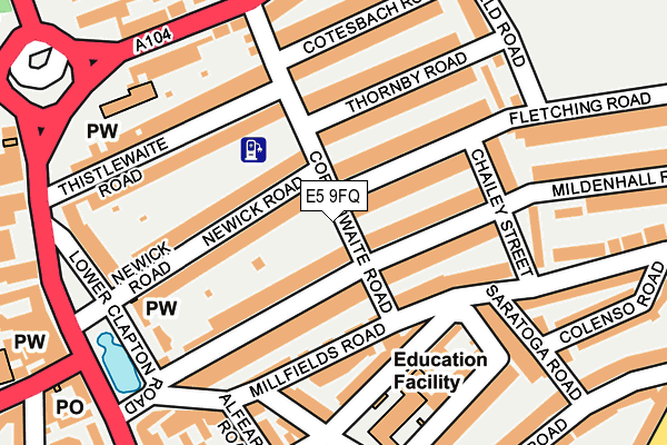 E5 9FQ map - OS OpenMap – Local (Ordnance Survey)