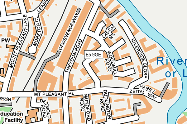 E5 9GE map - OS OpenMap – Local (Ordnance Survey)