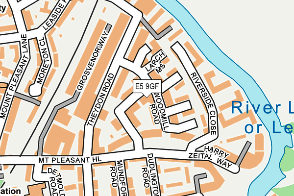 E5 9GF map - OS OpenMap – Local (Ordnance Survey)