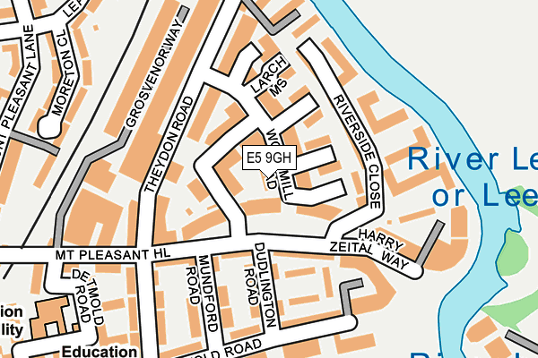 E5 9GH map - OS OpenMap – Local (Ordnance Survey)