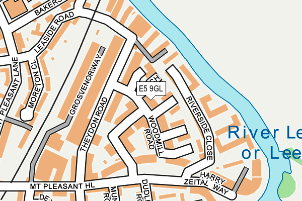 E5 9GL map - OS OpenMap – Local (Ordnance Survey)