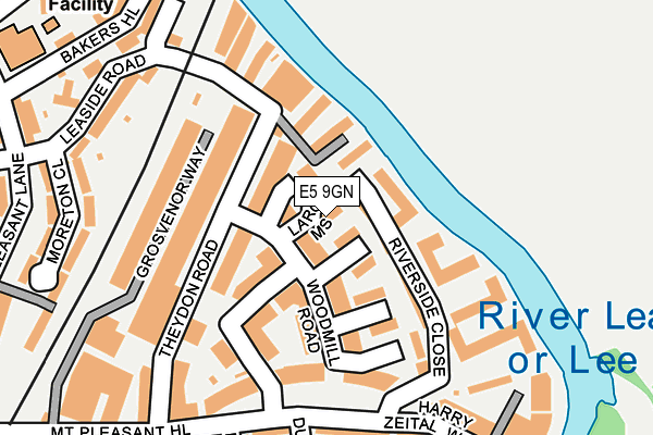 E5 9GN map - OS OpenMap – Local (Ordnance Survey)